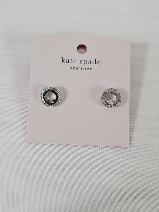 kate spade Jewelry - Kate Spade Spot the Spade Pave Halo Circle Studs